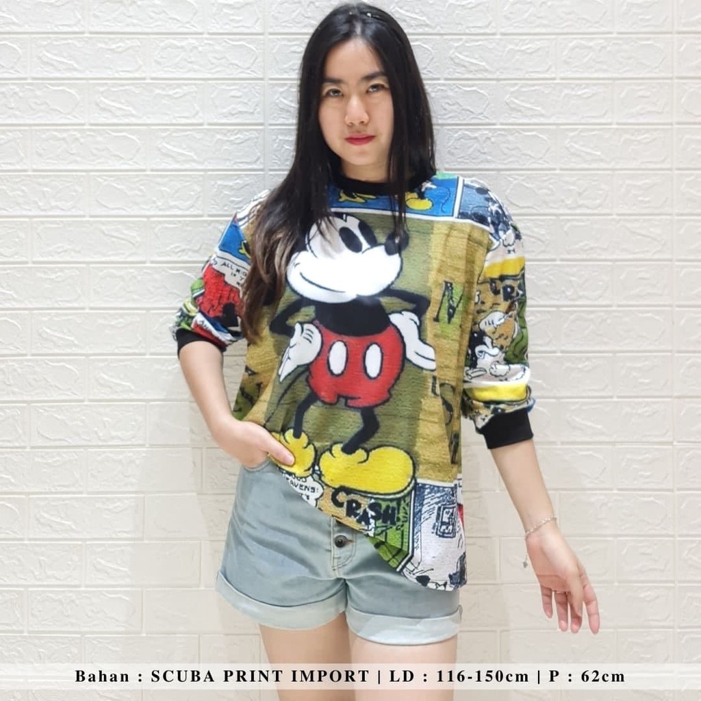 3470 kaos sweater mickey blur import