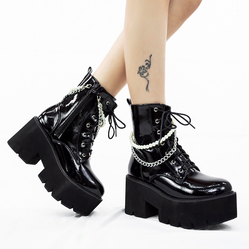 BT61 SEPATU BOOTS MARTIN GLOSSY IMPORT PRIA WANITA KOREA BTS BRITISH INGGRIS SIZE 35-42