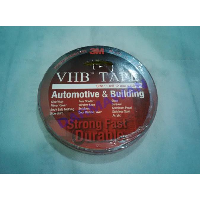

Produk Terbaik] Double Tape 3M Vhb 12Mmx4,5M Original 3M Indonesia