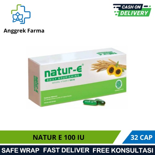 NATUR E 100 IU 32'S/VITAMIN E/VITAMIN E UNTUK KULIT DAN TUBUH/VITAMIN E UNTUK SEHARI SEHARI
