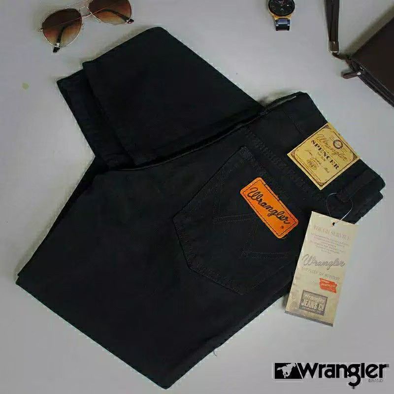 PROMO!! (BISA COD / BAYAR DI TEMPAT) Celana Jeans Standar Pria Cowok Reguler Regular Panjang Lurus Reguller Original Wrengler Warna Abu abu Coklat Hitam Biru Dongker Biowash Navy Murah Gaya Berkualitas Distro Keren Kekinian Ukuran Jumbo Big size 28-38