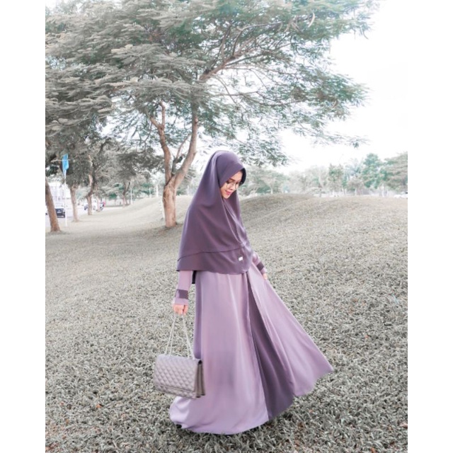 LAASYA DRESS SET BY SILMEE - GAMIS MUSLIM BUSUI FRIENDLY POLOS TWOTONE ZEVARIA ADEM LEMBUT TEBAL