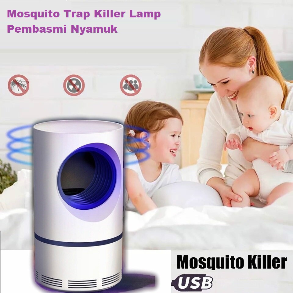 USB Insect Killer LED Mosquito Trap Lamp UV Protection Pembasmi Perangkap Nyamuk