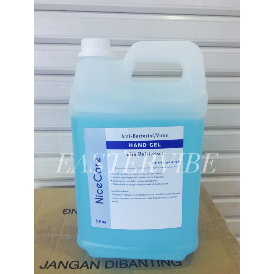 HAND SANITIZER ANTISEPTIC GEL 5 LITER NICE CARE