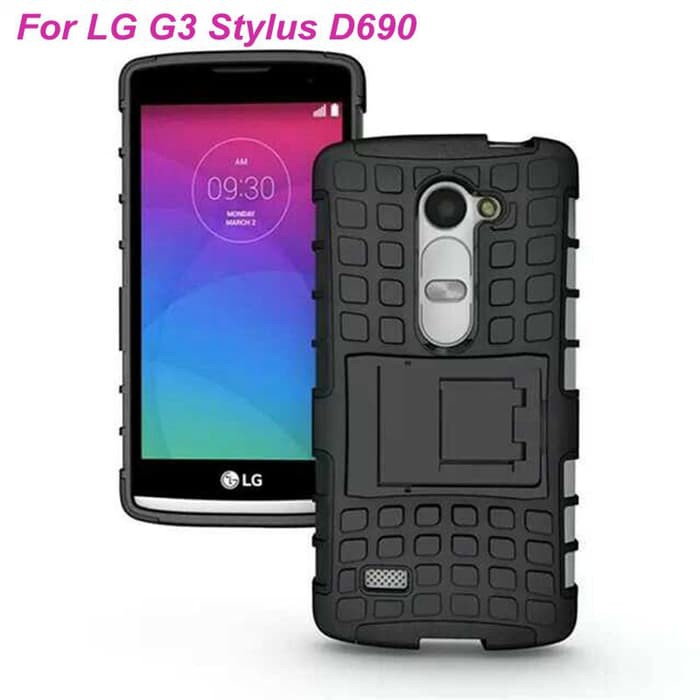 Buruan Lg G3 Stylus Rugged Armor D690 Hard Soft Case Cover Armor With Stand Sale Shopee Indonesia