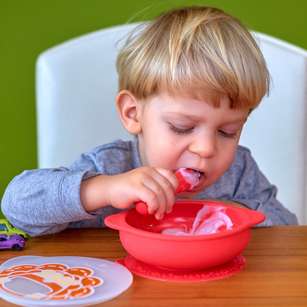 Marcus &amp; Marcus - Palm Grasp Feeding Spoon YELLOW