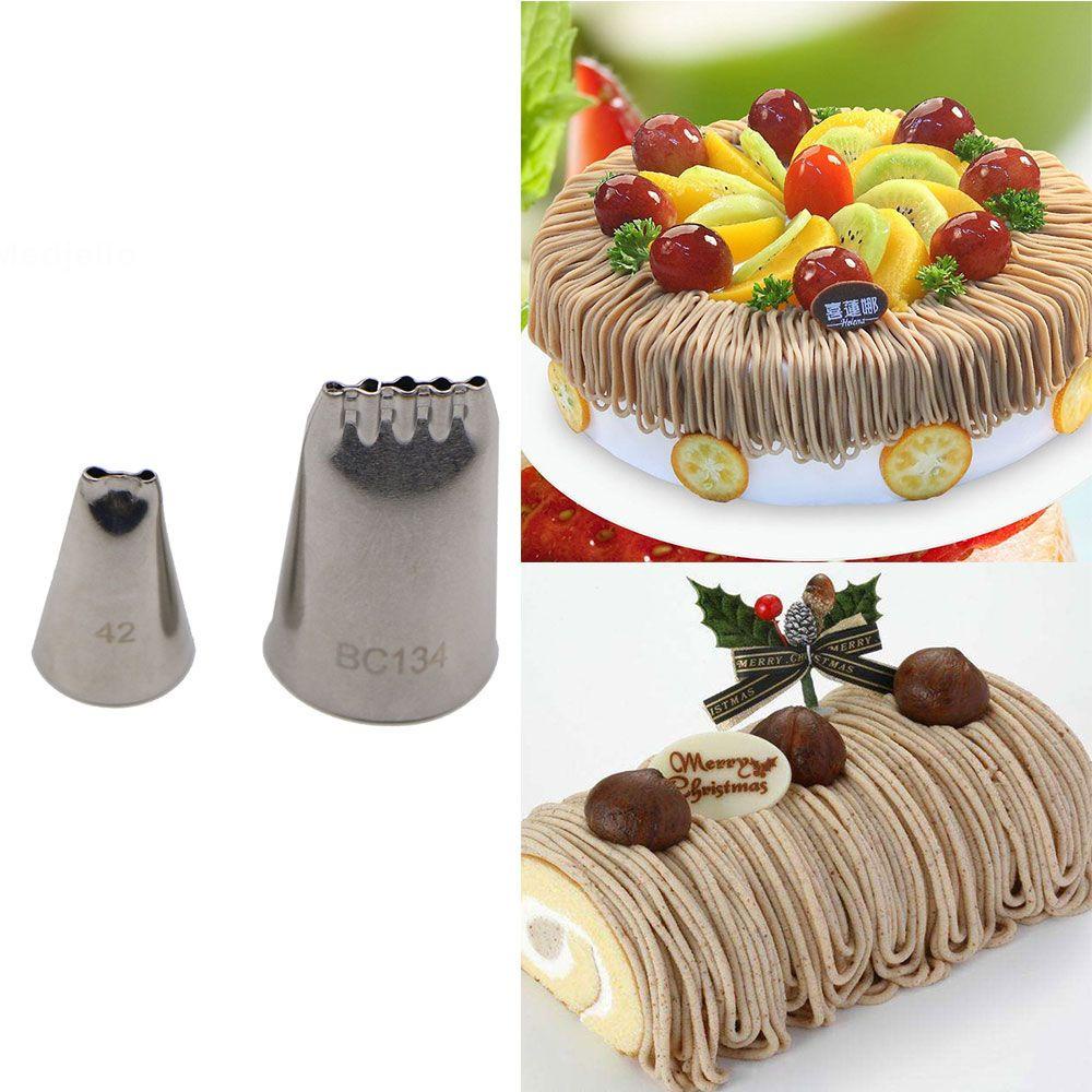 Chookyy 1/2PCS Nozzle Kue Dekorasi Bake Piping Mie Stave Sheet