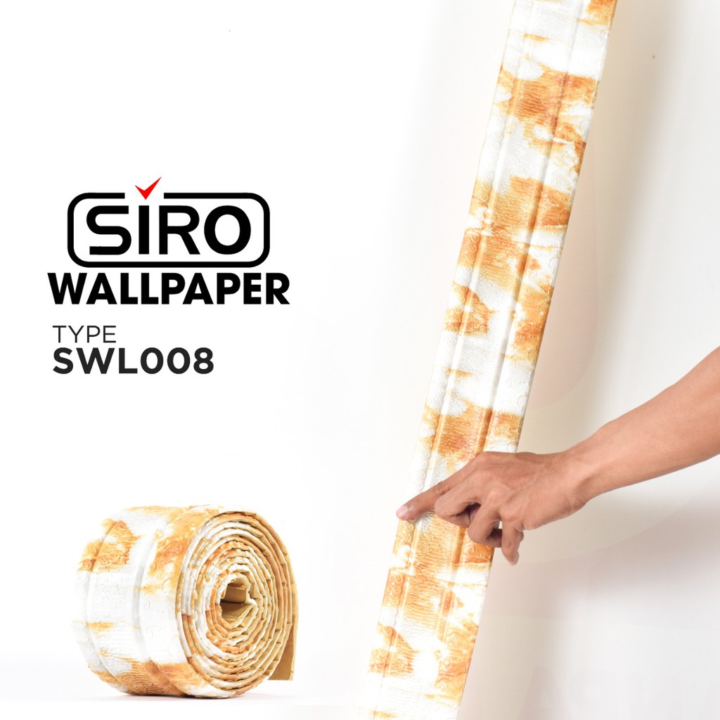 LIST BORDER FOAM 3D LIS WALLPAPER BORDER STICKER-SWL08-ORANGE CANARI