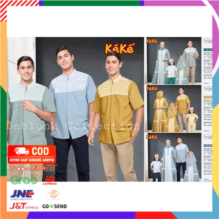 ❤BISA COD❤ Keke Sarimbit Koko Dewasa SR 20 07 - Biru, S