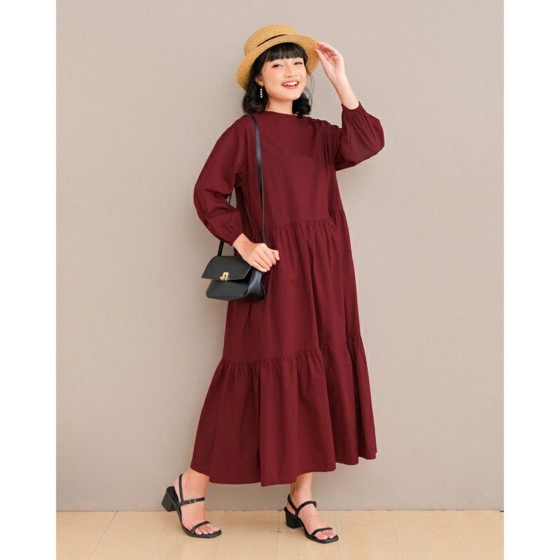 Mola Midi Dress Sabrina Tunik Jumbo Katun Rayon Premium