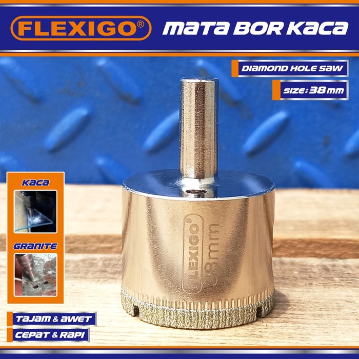 Mata Bor Kaca  Dan Granite 38 mm Original Flexigo Diamon Hole Saw