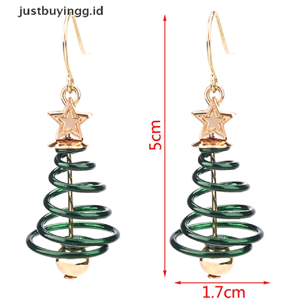 [justbuyingg.id] Statement Christmas Tree Earrings For Women Santa Claus Snowman Drop Earrings ID