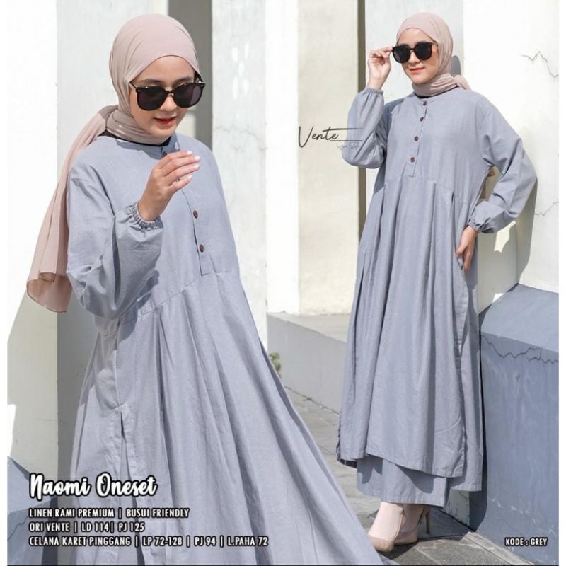 NAOMI ONESET / SETELAN LINEN/ SETELAN BUSUI