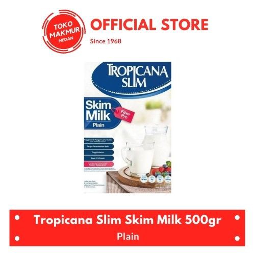 TROPICANA SLIM MILK SKIM FIBER PRO PLAIN 500GR