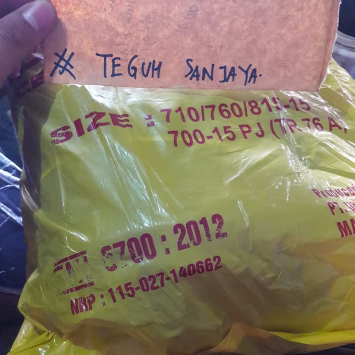 ban dalam mobil ukuran ring velg 15 pj (pentil panjang) kingland