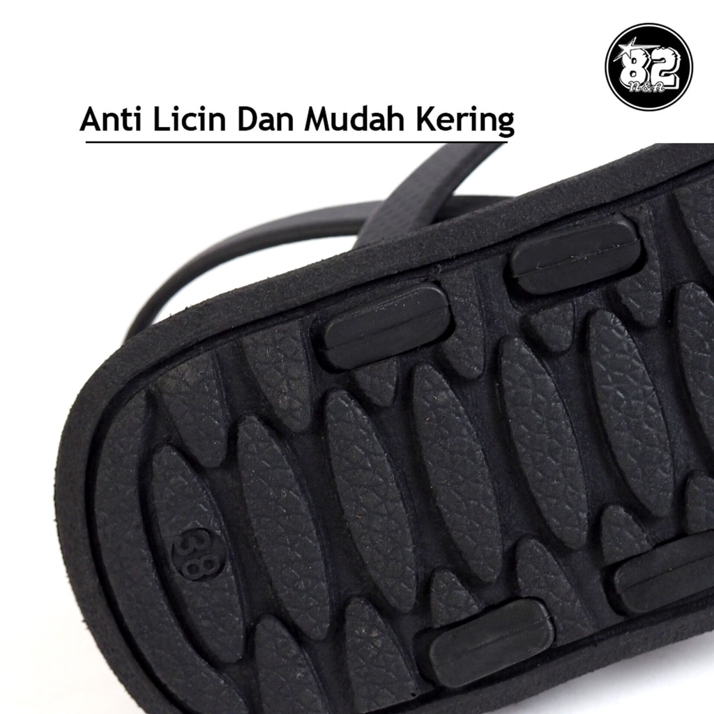 NEW Sandal Karet Teplek Wanita Terbaru Official GOFORT LELA Black