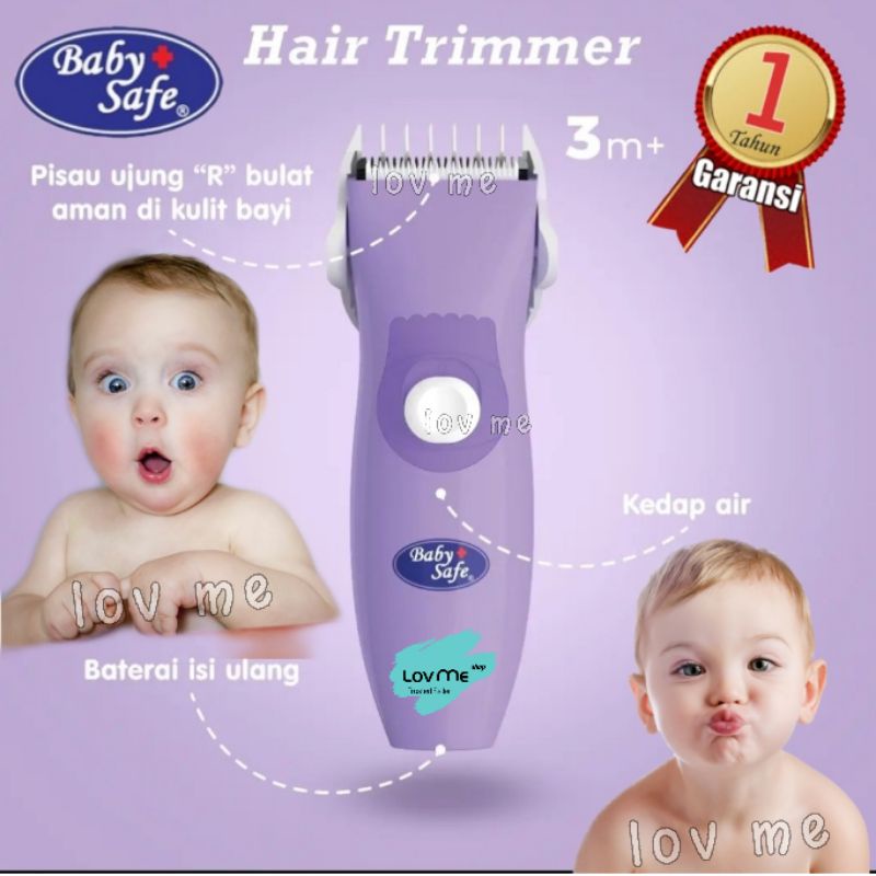 lov me❤️ Baby Safe Hair Trimmer -  Baby Hair Clipper Cukur Rambut Bayi Anak - cukuran bisa kabel/ tanpa kabel wireless HT001