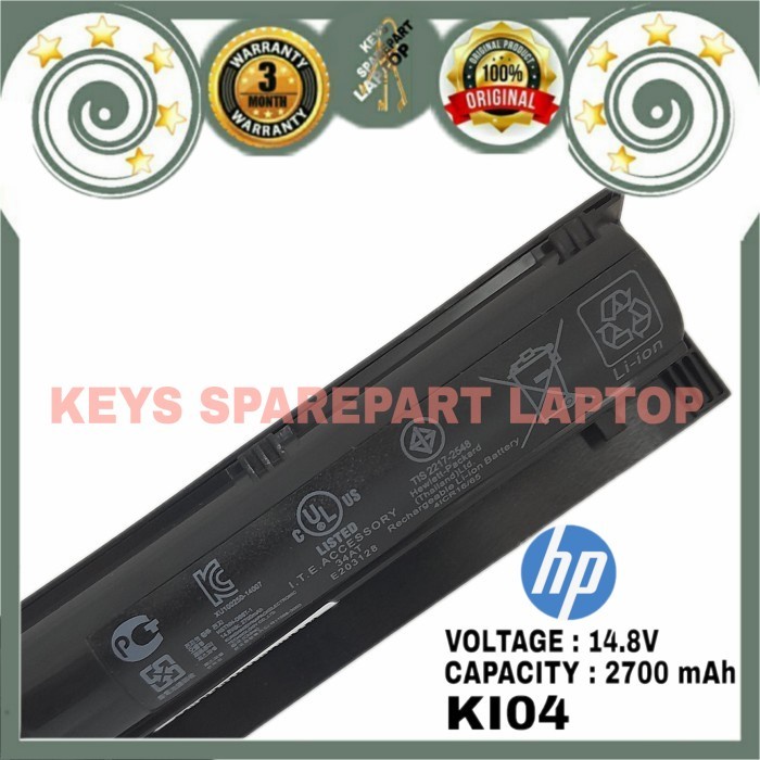 Baterai Battery Batre laptop HP PAVILLION HSTNN-UB6P 14-AB127tx 15-Ak 14T 15T 15Z 17T 17Z 15-AB057TX 15-AK050TX Original