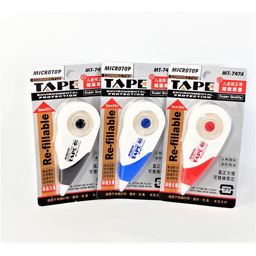 

CORRECTION TAPE TIP EX ROLL TIP EX KERTAS CORRECTION KERTAS PITA 747 MICROTOP TIP EX KERTAS