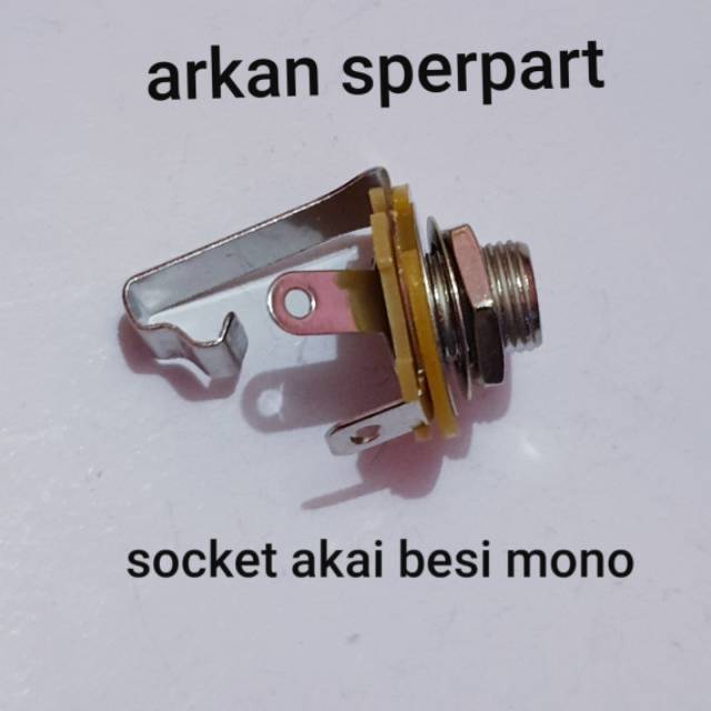 Socket mic / socket akai besi mono