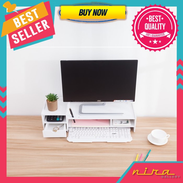 Rak Serbaguna Rak Komputer Rak Monitor Meja Komputer Meja Monitor Shabby Chic A910