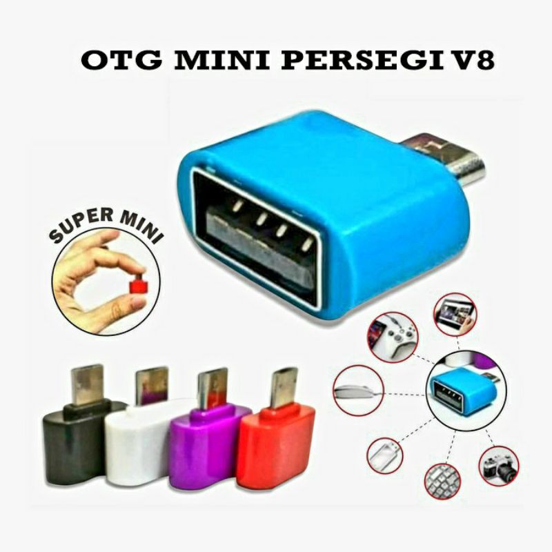 OTG MINI V8 PERSEGI Micro USB Port Konektor Non Kabel MURAH (USB Female to Micro USB Male)