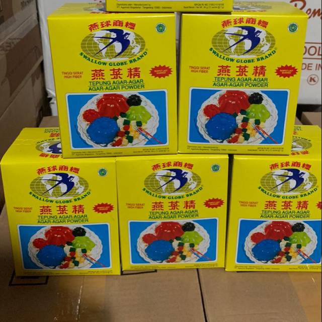 

Agar Agar Swallow Globe Rasa Plain 1 box isi 12 Sachet