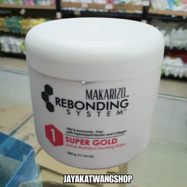 MAKARIZO STEP 1 (500GR) Rebonding System SUPER GOLD / SSS / GOLD EDITION / ANTI RESISTANT / E DAMAGE