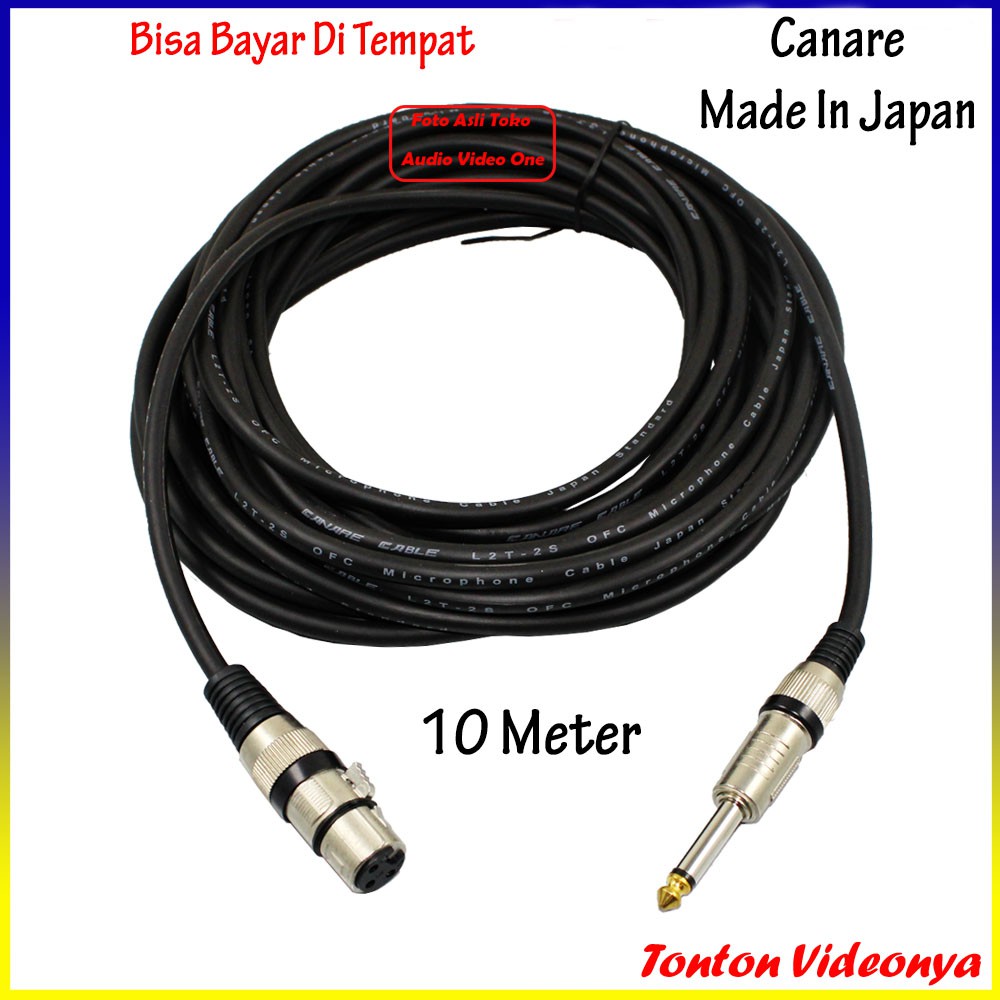 Kabel Mic Canare 10 Meter Made In Japan Cable Mikrofon Mono Lentur