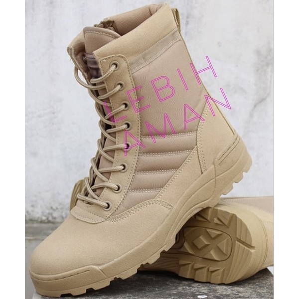 Sepatu Army Original SWAT 8&amp; 34 Tactical Boots Import Airsoft Outdoor TOP