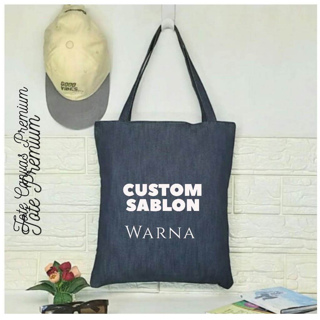 Tote bag custom sablon dan Totebag custom warna murah buat seminar, ulang tahun,souvenir pernikahan