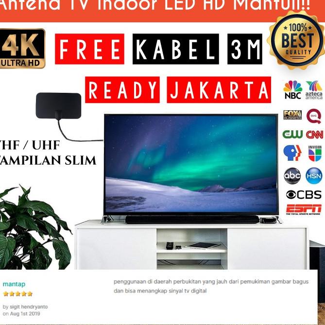 [KODE PRODUK RBKV88540] Taffware Antena HD Clear Vision 4K Antena TV Dalam yang Bagus Antena TV LED 