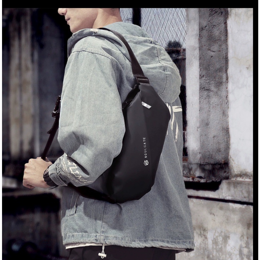 Tas Selempang cowo pria unisex ORIGINAL waist bag tahan air waterproof murah SOULGATE