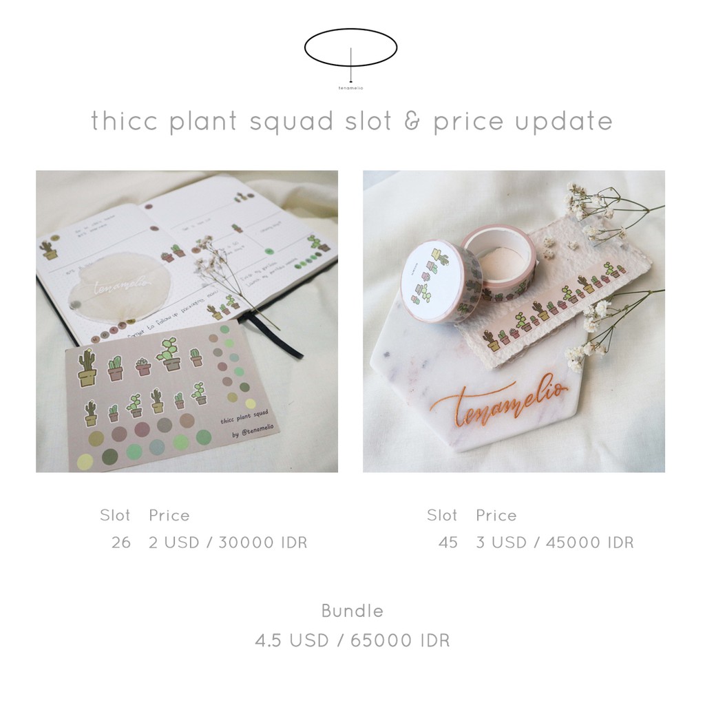 

Thicc Plant Squad Stickers and Washi Tapes