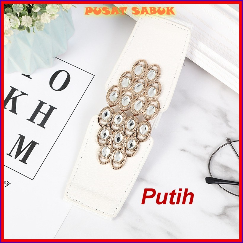 Belt Sabuk Wanita Fashion Obi Karet Ikat Pinggang Gesper Cewek Korea Besar Jumbo Big Gaun Murah cm