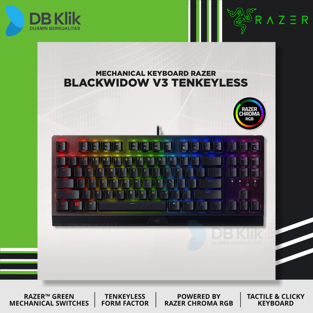 Keyboard Gaming RAZER BlackWidow V3 Tenkeyless - Mechanical Keyboard