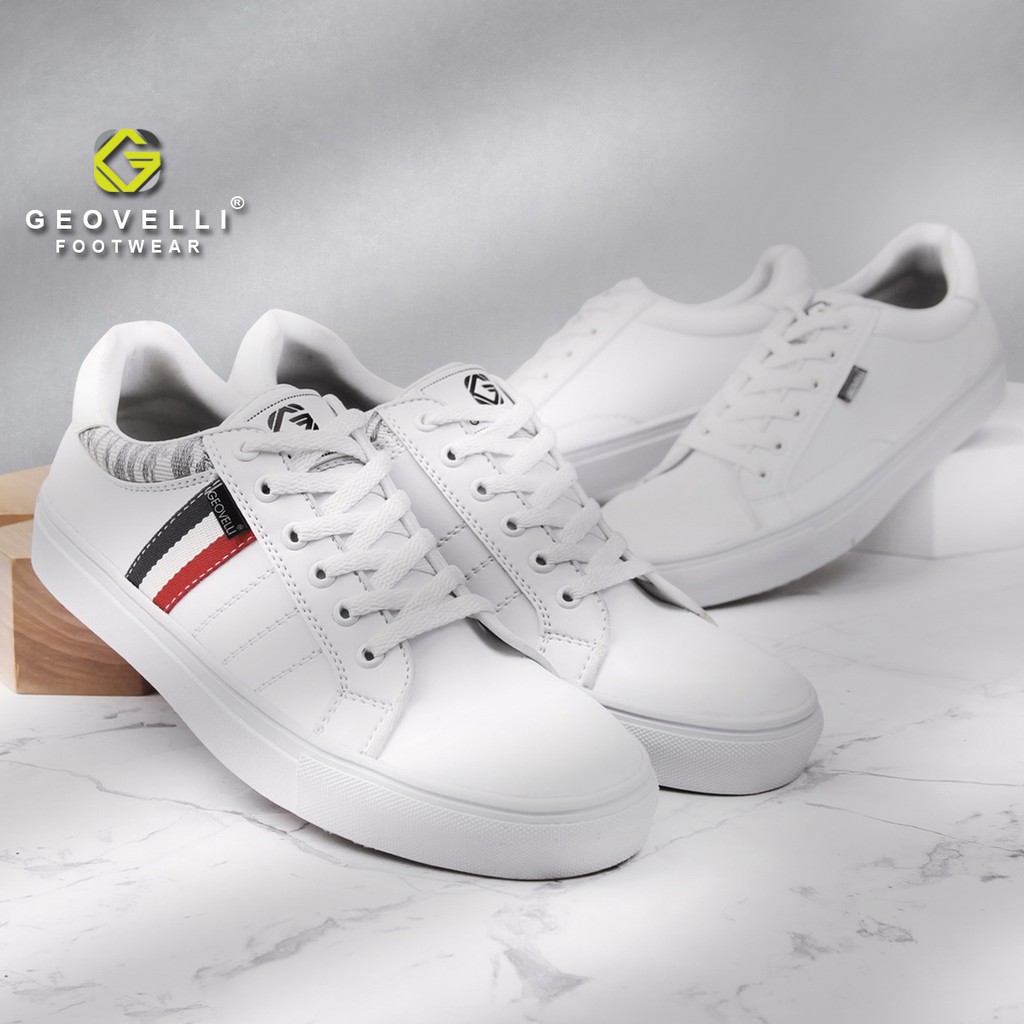 GEOVELLI STORE Pria Sepatu Casual Putih Sepatu Sneakers Pria Geovelli Brand Original Lokal