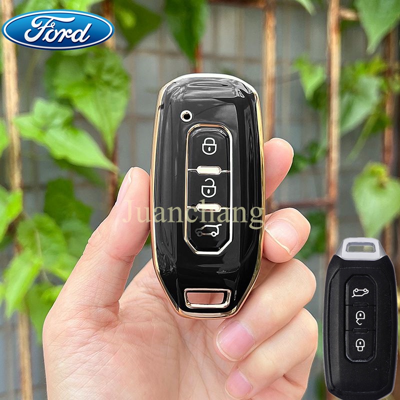 Casing Kunci Remote Mobil 3 Tombol Bahan TPU Untuk Ford Territory EV