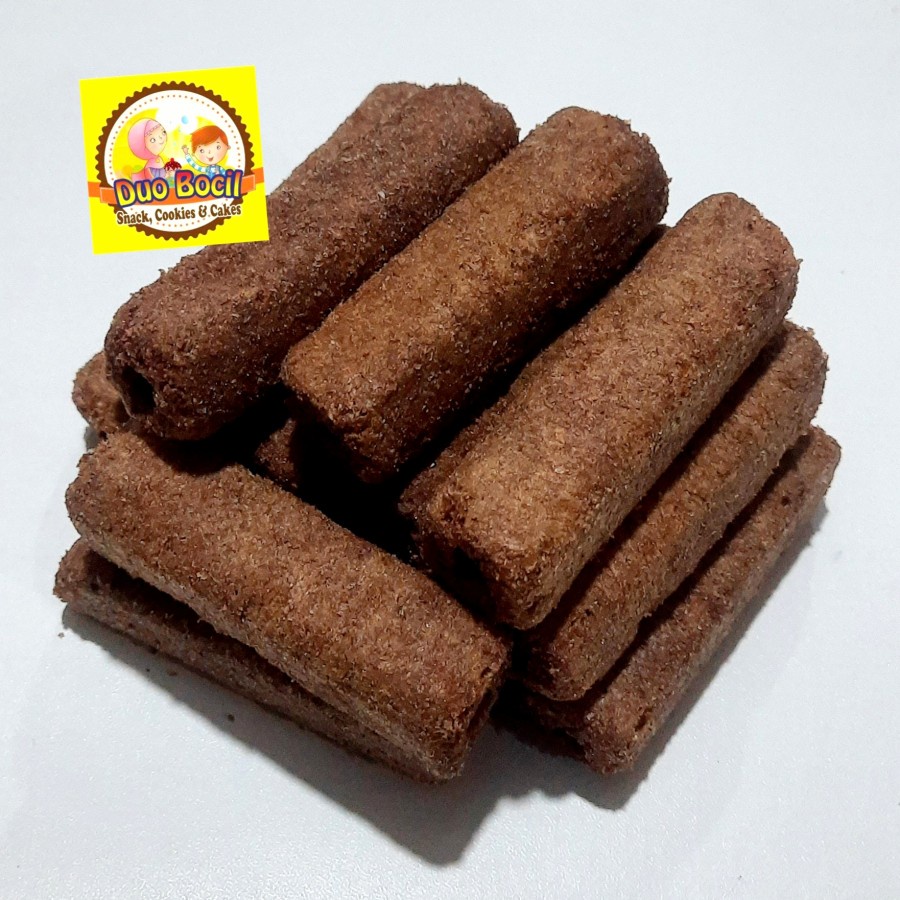 

Stik Momogi Cokelat Rolls 250 Gram - Duo Bocil Snack