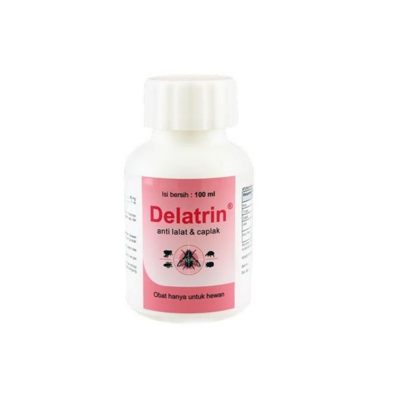 Delatrin 100ml obat semprot lalat, obat cacing sapi anjing kucing kambing