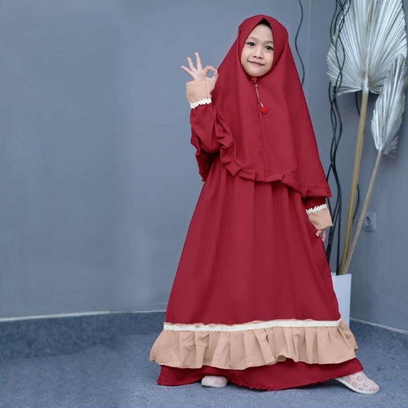 Baju Gamis Anak perempuan Umur 5 6 Tahun Baju Gamis Anak Perempuan  Murah Import AURE SYARI KID