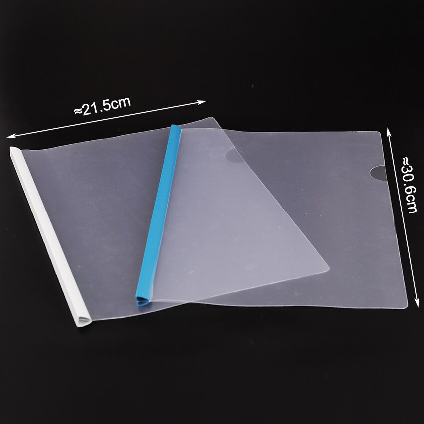 10pcs Folder Penyimpanan File Dokumen Bahan Plastik Transparan Ukuran A4 200 Untuk Alat Tulis