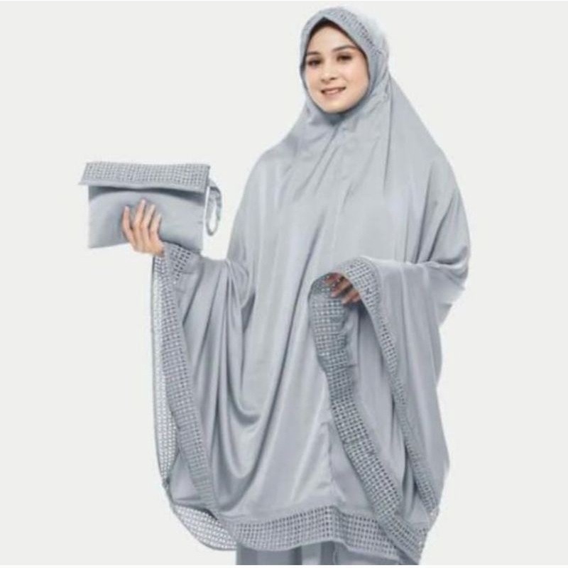 MUKENA / TELEKUNG ANDIN AINUN BAHAN SATIN ARMANI LEMBUT LEBARAN RAMADHAN