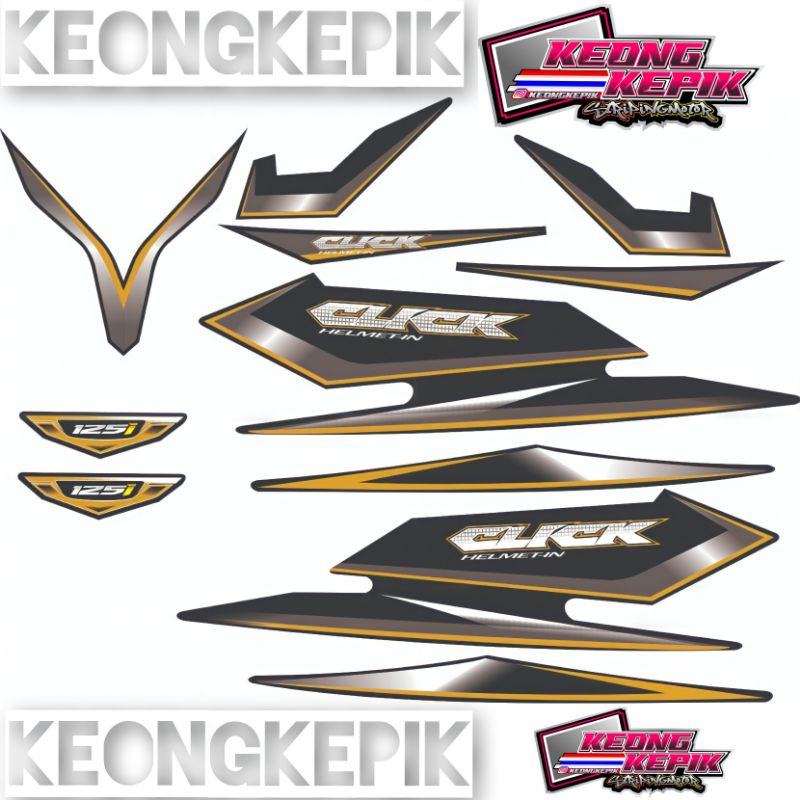 (BISA COD) STRIPING STIKER LIS VARIASI THAILAND MOTOR HONDA VARIO 125 LAMA /OLD CLICK 125I 2012-2015