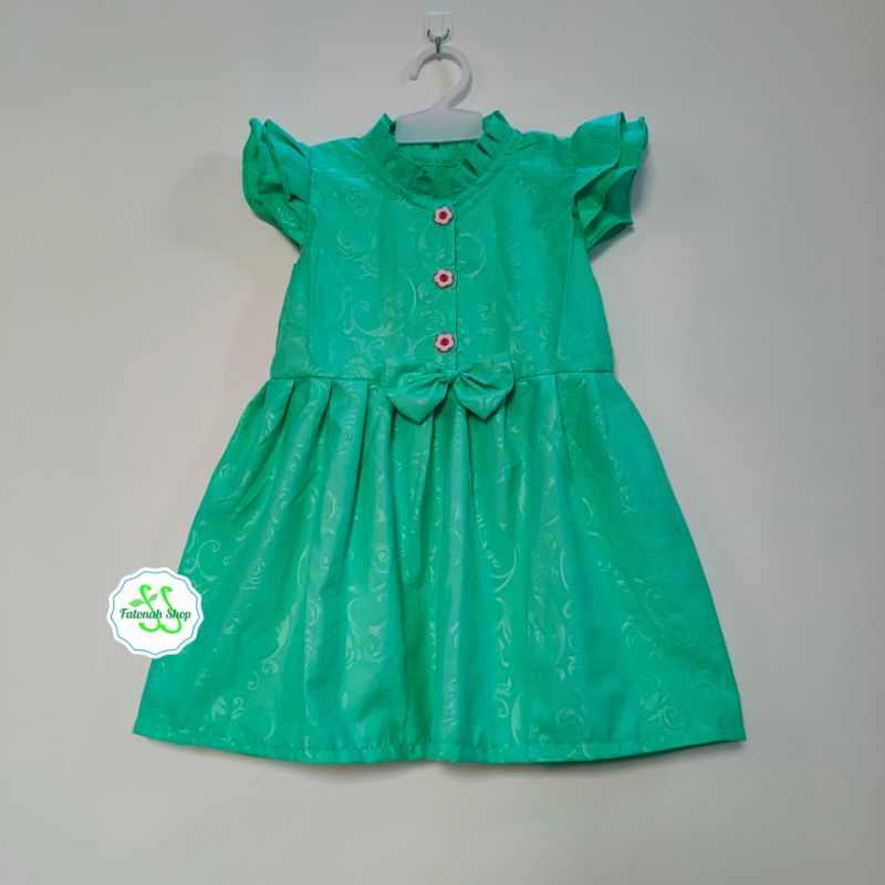 Dress 1 2 tahun gaun anak cewek viral terbaru Fatonah Shop baju rok anak perempuan ( dress kringkel )