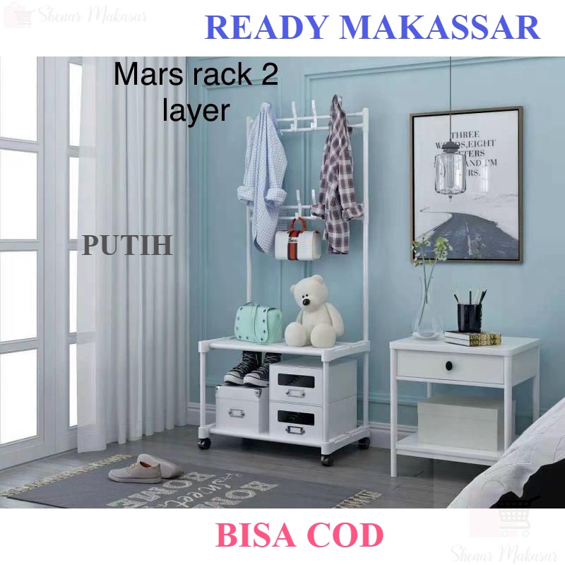 MURAH MARS RACK - RAK GANTUNG HANGER BAJU / RAK JEMURAN BAJU / RAK SEPATU PENYIMPAN JAKET TOPI TAS /