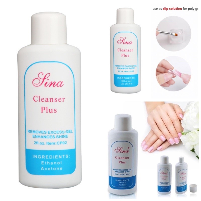 CLEANSER PLUS CAIRAN PEMBERSIH UV GEL NAIL ART &amp; KUAS 60ML