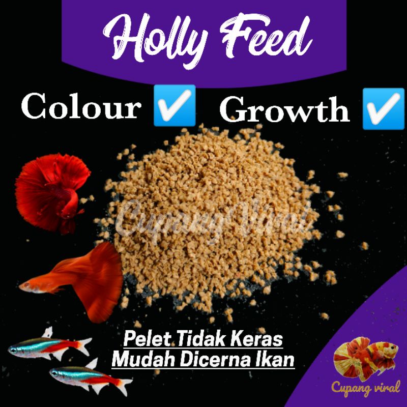 Holly Feed - Pelet Growth Pengganti MEM NRD 200-300 (100gram)