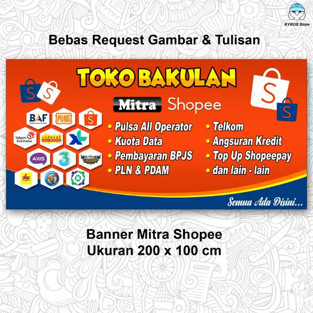 Contoh Banner Toko Shopee - gambar spanduk