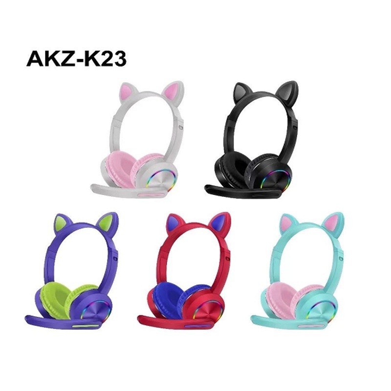 Headset Bando Bluetooth Gaming AKZ-K23 Wireless Headphone